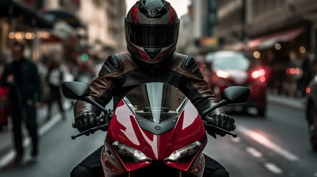 Grigoris Lampros riding a Ducati Panigale V4 on city streets and countryside, an image from On6 TEAM's interactive 'Street Strategies' 4-hour seminar.